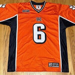 Vintage Zephyr Off Field NCAA Clemson Tigers Orange Football Jersey #6 Size 40